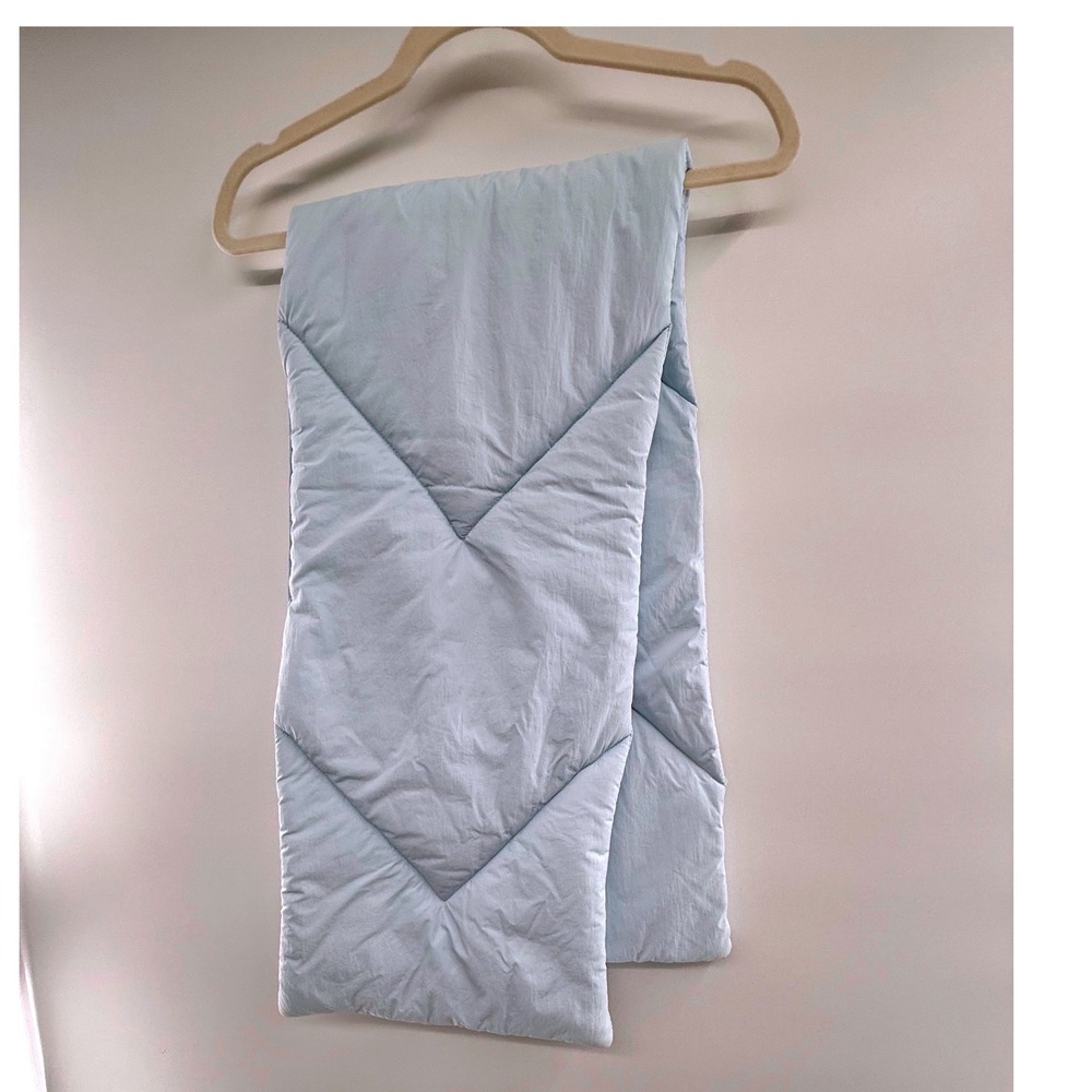 Anthropologie Maeve Quilted Scarf Wrap Light Blue Cozy Layering Shawl - Picture 4 of 4